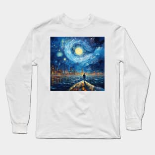 Starry Night Fantasy Long Sleeve T-Shirt
